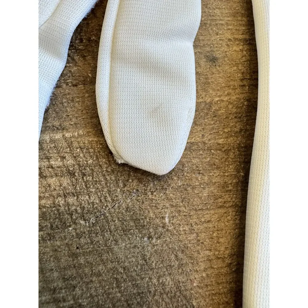 Vtg Weinstock-Hale Beaded Envelope Clutch Seed Beads Gloves White Bridal Evening